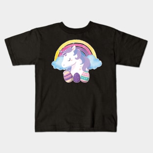 Cute Unicorn Easter Eggs Kids T-Shirt